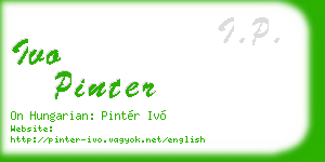 ivo pinter business card