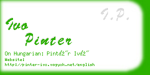 ivo pinter business card